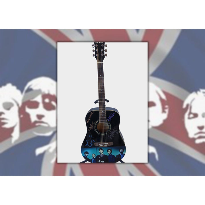 Noel & Liam Gallagher Oasis One-of-a-Kind full size acoustic guitar signed with proof