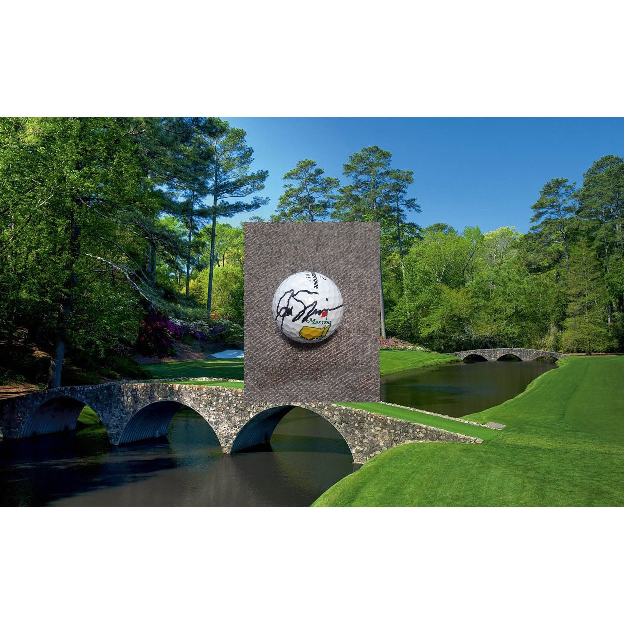 Jack Nicklaus Masters signed golf ball with proof & case