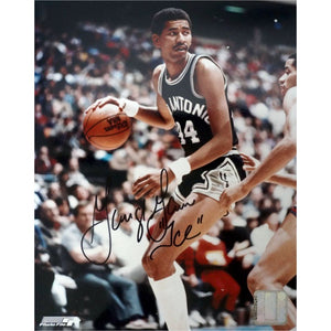 George Gervin the Iceman San Antonio Spurs 8 by 10 signed