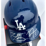 Load image into Gallery viewer, Freddie Freeman and Mookie Betts Los Angeles Dodgers full size batting helmet signed
