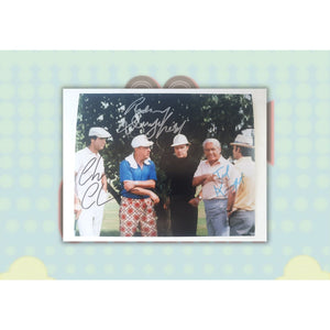 Chevy Chase, Rodney Dangerfield, Tom Knight 8x10 photo Caddyshack signed with proof