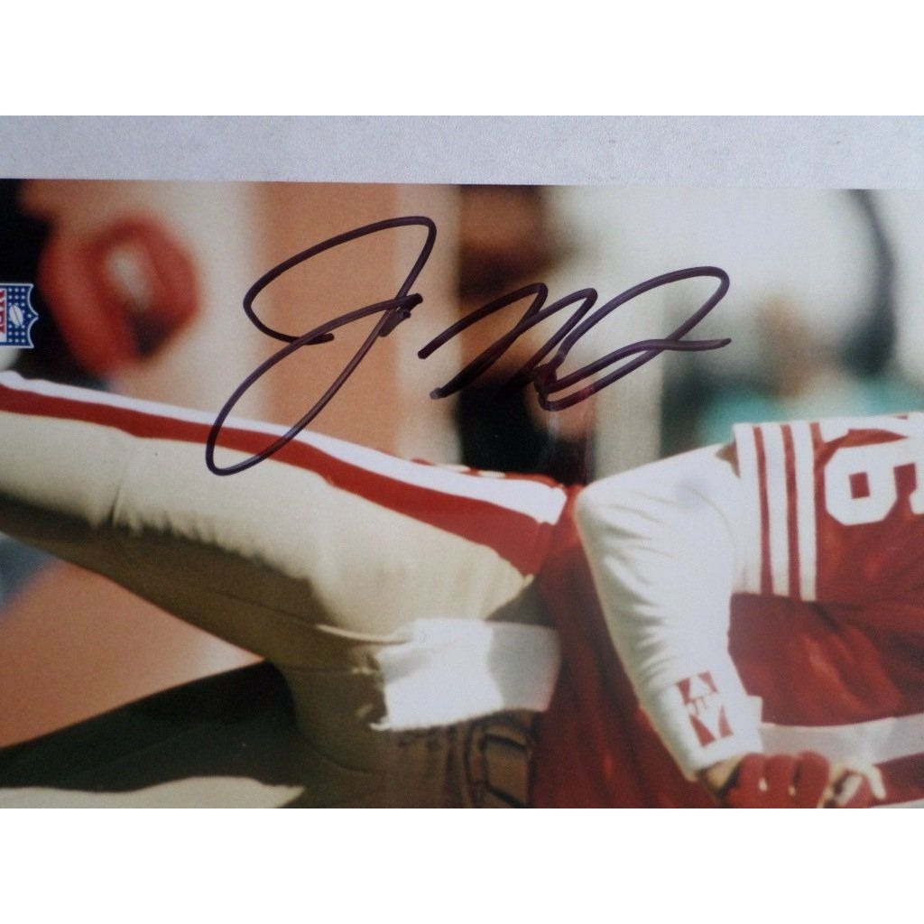 San Francisco 49ers Joe Montana and Jerry Rice 8 by 10 signed photo