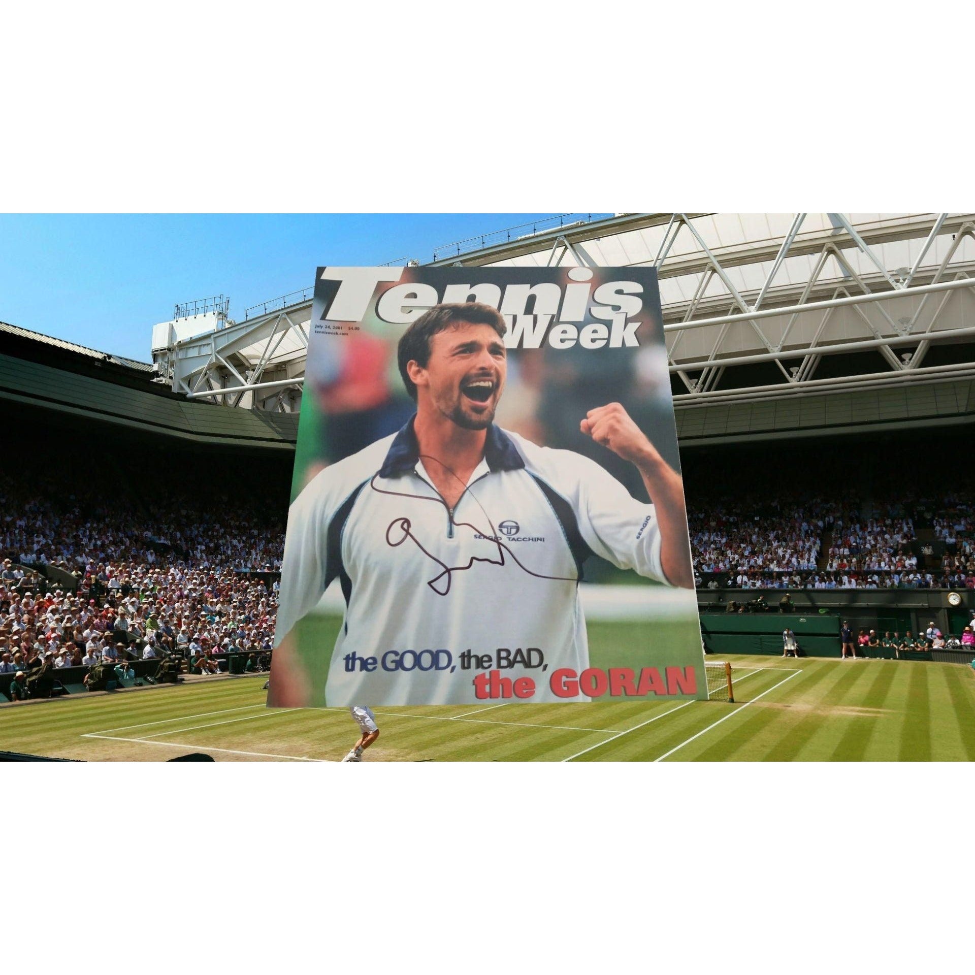 Goran ivanisevic tennis star signed magazine
