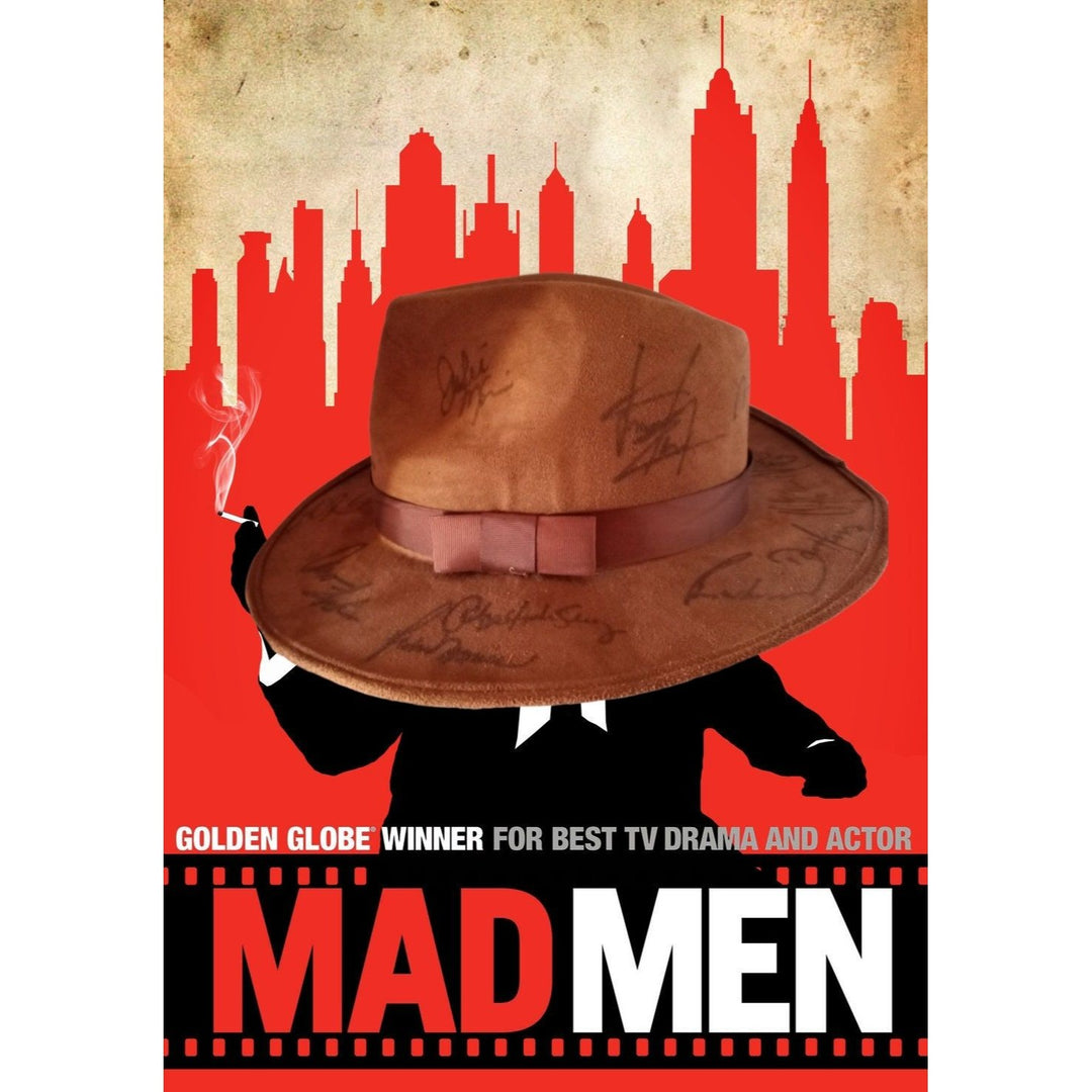 Jon Hamm January Jones Mad Men cast signed with proof