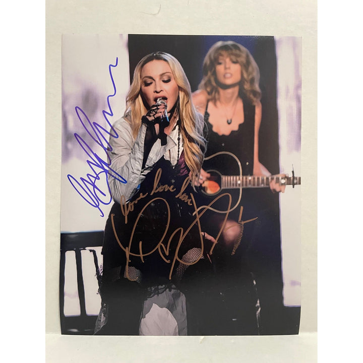 Madonna and Taylor Swift 8 by 10 signed photo with proof - Awesome Artifacts 