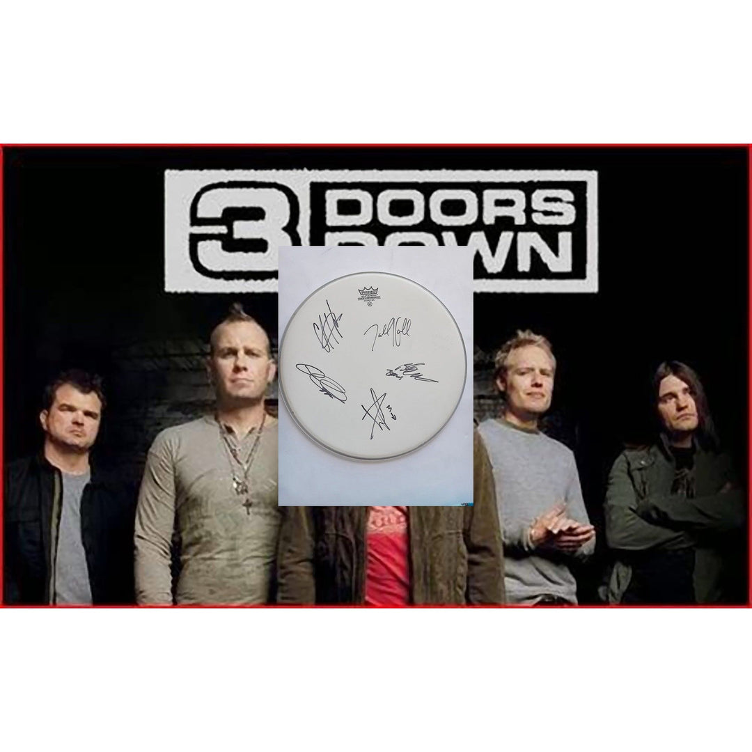 3 Doors Down 14 inch Remo drum head sign