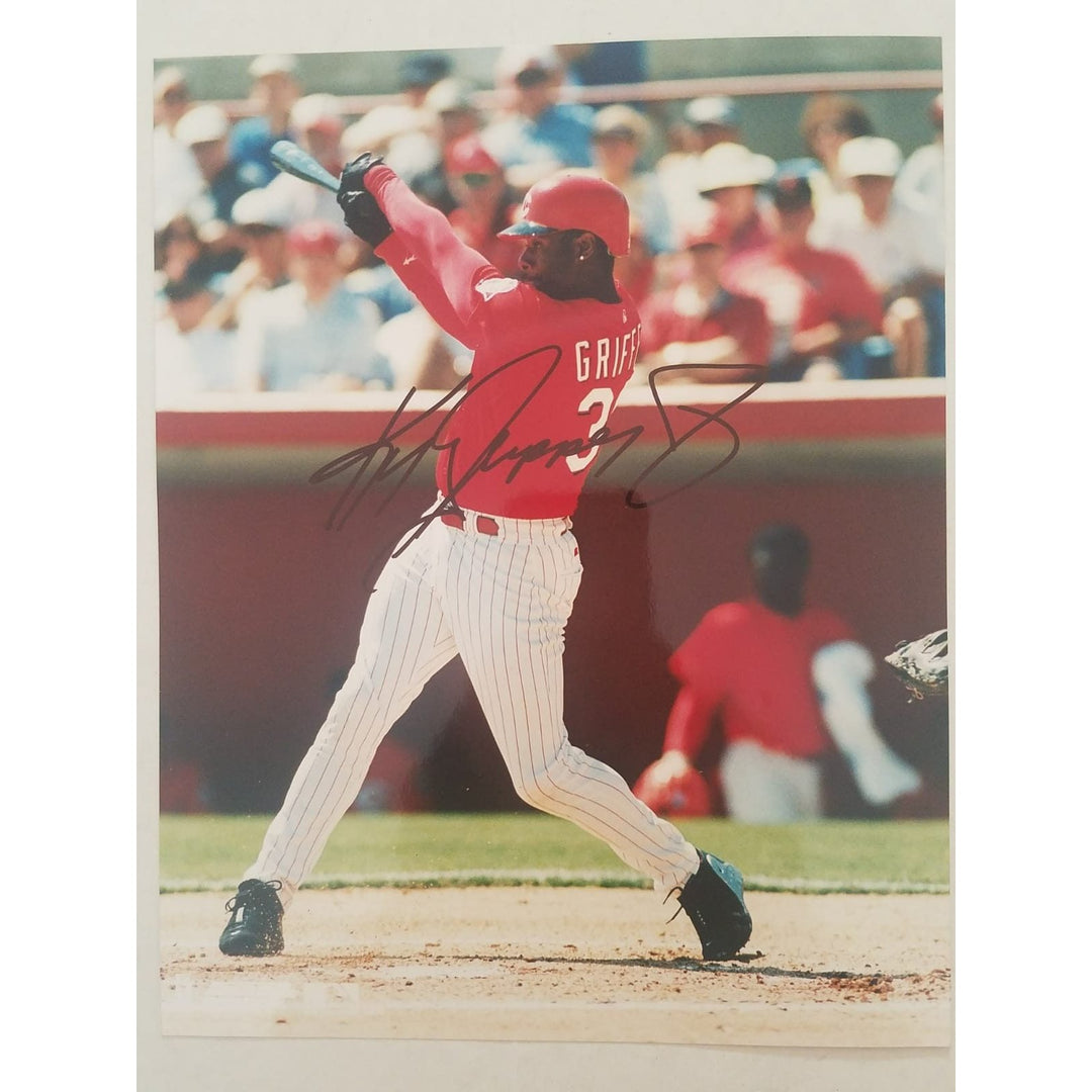 Ken Griffey Jr. Baseball Hall of Famer signed 8X10 photo with proof - Awesome Artifacts 