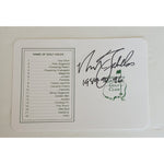 Load image into Gallery viewer, Nick Faldo Masters score card signed with proof
