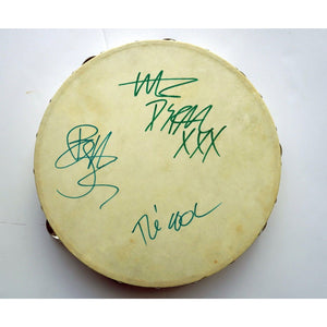 Billie Joe Armstrong Tre Cool signed tambourine with proof