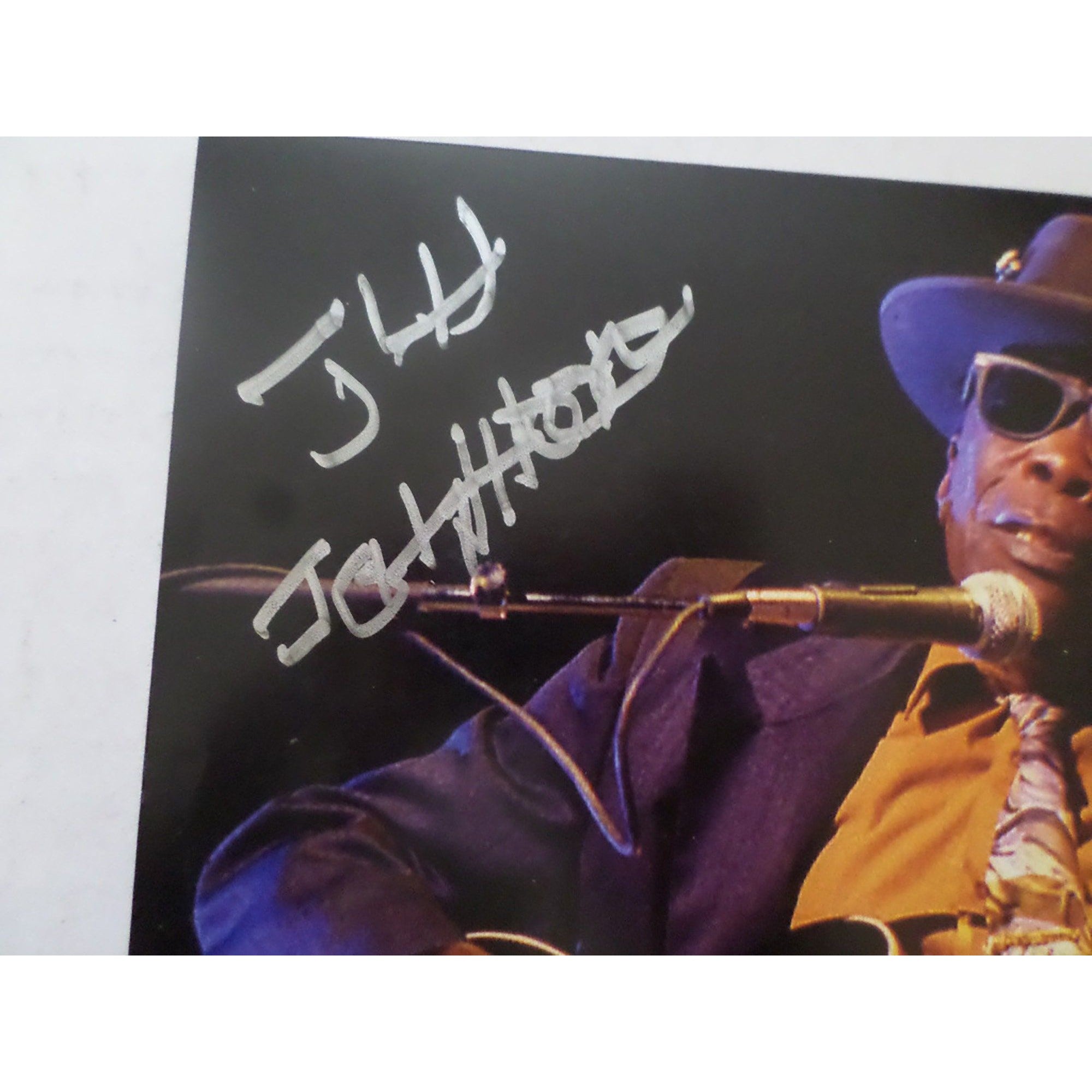 John Lee Hooker 8 by 10 signed photo with proof