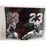Load image into Gallery viewer, Michael Jordan and LeBron James 16 by 20 photo signed with proof

