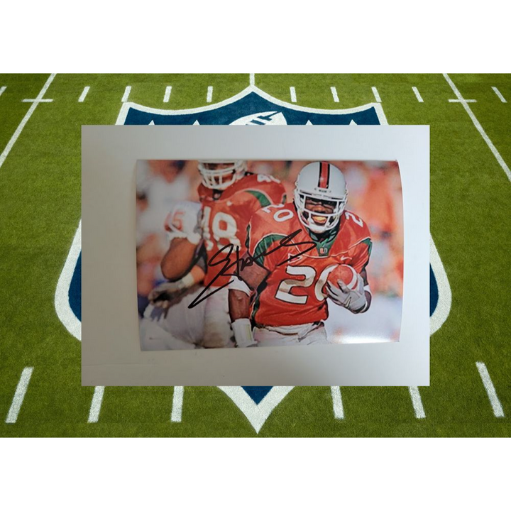 University of Miami Edgerrin James 5 x 7 photograph signed