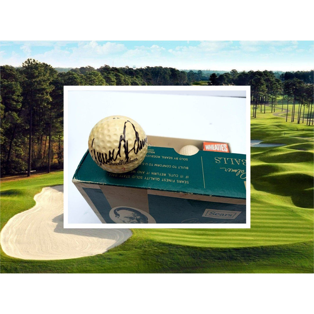 Arnold Palmer vintage Signature Series golf ball sign with proof  with free case