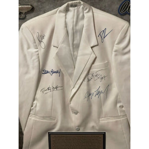 James Bond Sean Connery Roger Moore Daniel Craig Pierce Brosnan tuxedo signed and framed with proof 44x42