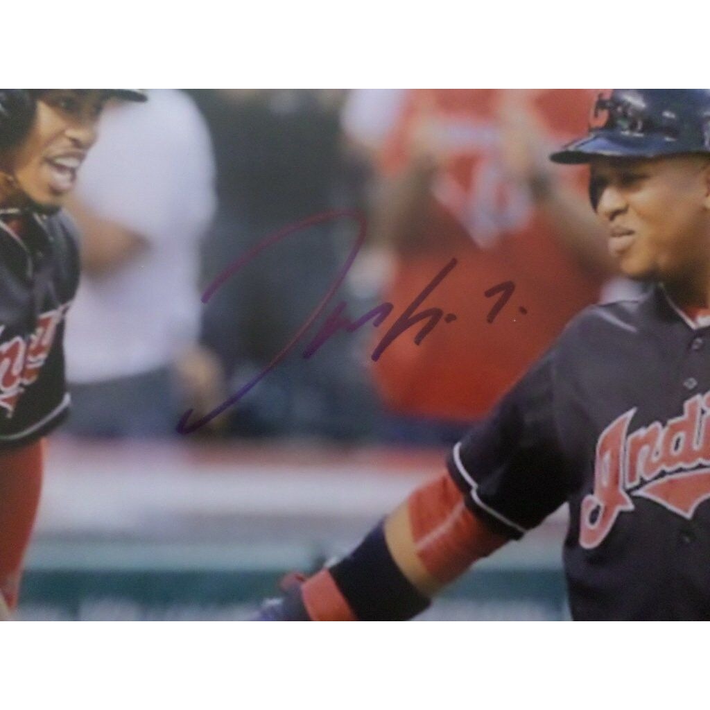 Francisco Lindor and Jose Ramirez a by 10 signed photo