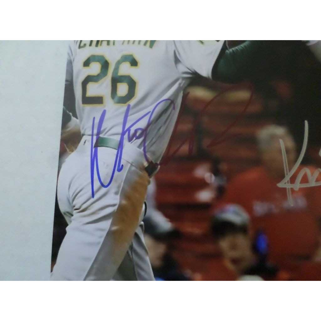 Matt Chapman and Kris Davis 8 by 10 signed photo - Awesome Artifacts 