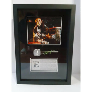 Elton John museum quality framed microphone signed with proof (unframed)