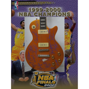 2000 Kobe Bryant Shaquille O'Neal LosLos Angeles Lakers NBA champs Les Paul guitar signed with proof