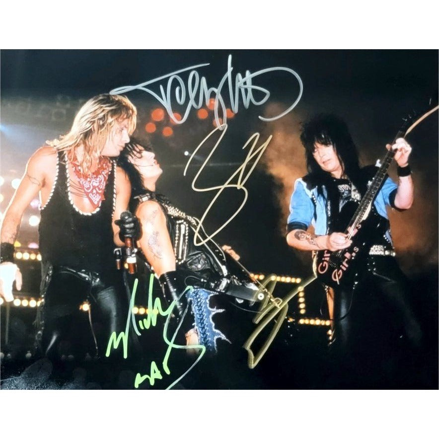 Motley Crue Tommy Lee Vince Neil Mick Mars 8 x 10 photo signed - Awesome Artifacts 