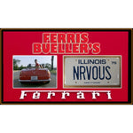 Load image into Gallery viewer, Ferris Bueller&#39;s Day Off original licence plate signed Matthew Broderick John Hughes Jennifer Grey Charlie Sheen Ben Stein
