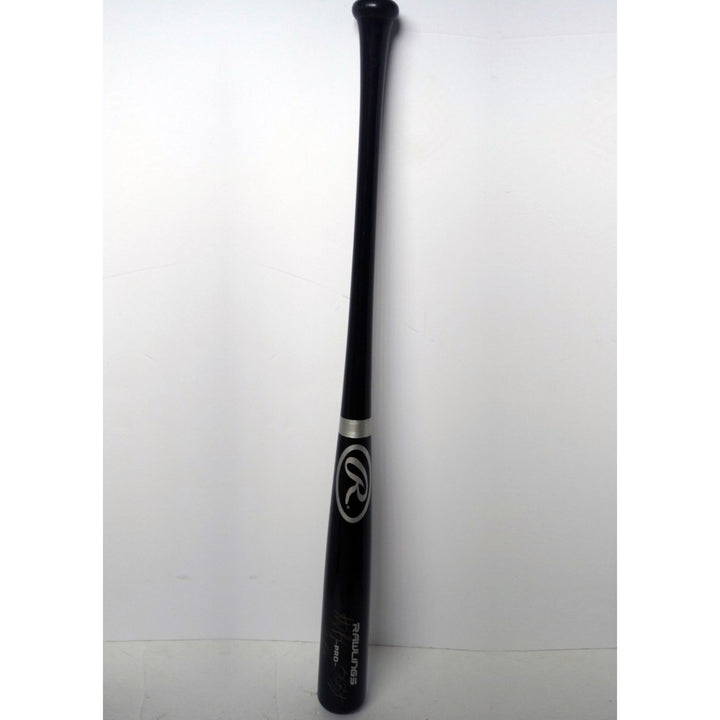 Chicago Cubs Anthony Rizzo, Addison Russell, Kris Bryant big stick bat signed proof