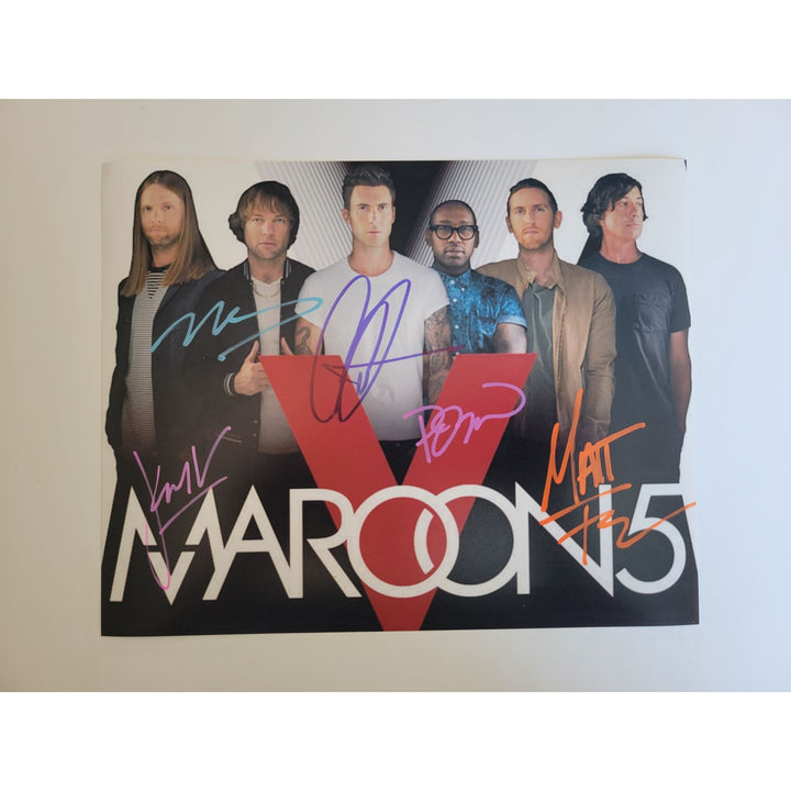 Adam Levine Maroon 5 band signed 8x10 photo