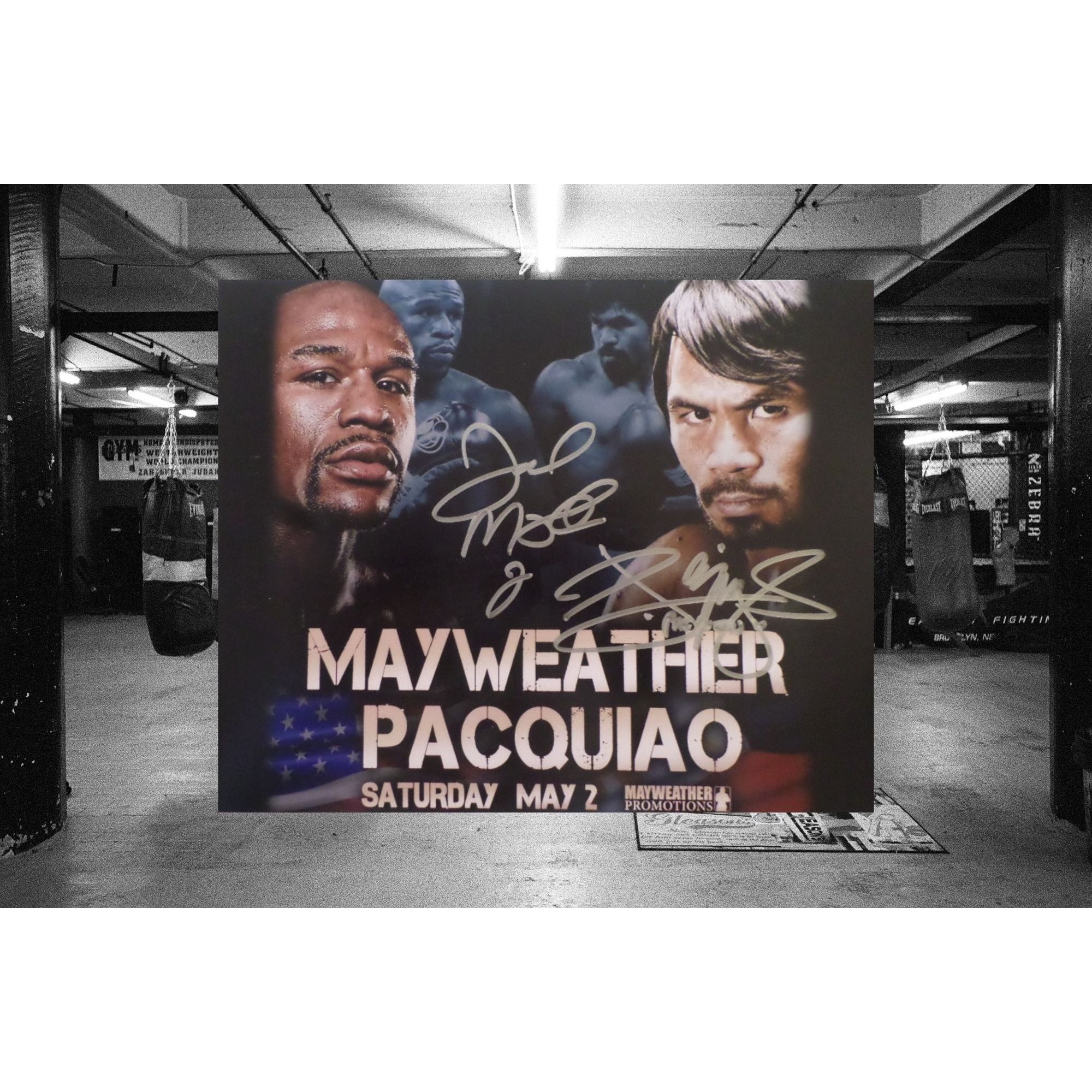 Floyd Mayweather Jr and Manny Pacquiao 8x10 signed photo