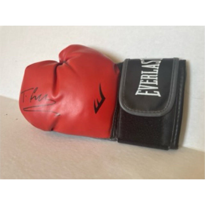 Tyson Fury leather boxing gloves signed with proof - Awesome Artifacts 