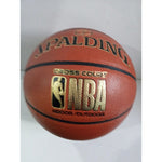 Load image into Gallery viewer, Los Angeles Lakers LeBron James and Anthony Davis signed basketball with proof
