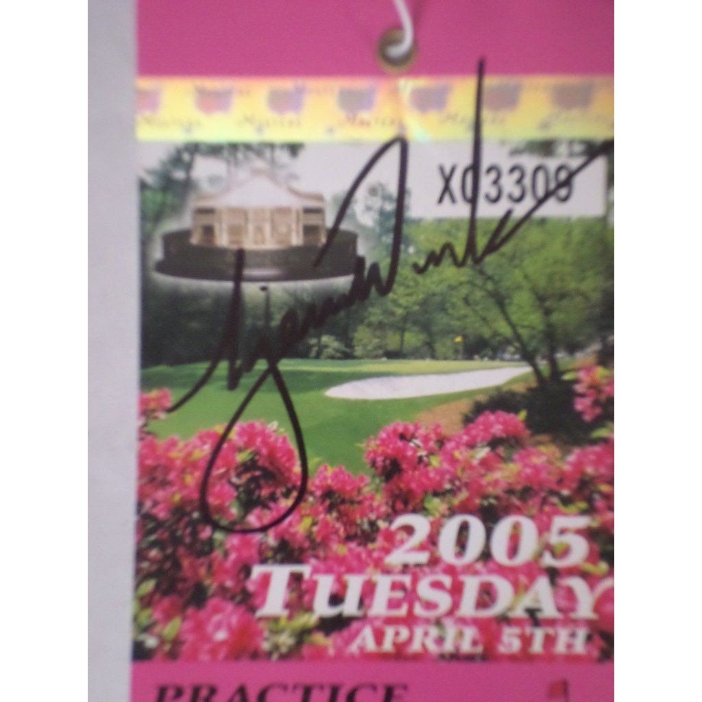 Tiger Woods 2005 Master's ticket signed with proof - Awesome Artifacts 