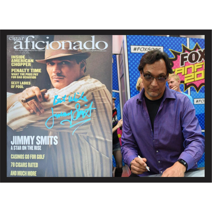 Jimmy Smits Cigar Aficionado magazine cover signed