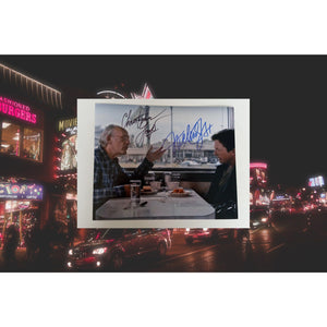 Back to the Future Michael J. Fox and Christopher Lloyd  photo signed with proof