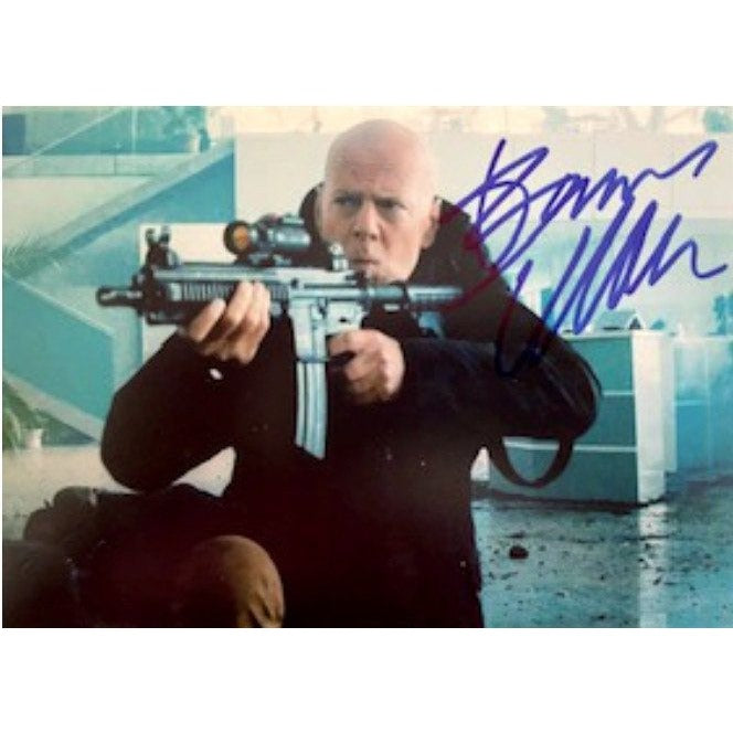 Bruce Willis The Expendables 5 x 7 photo signed with proof