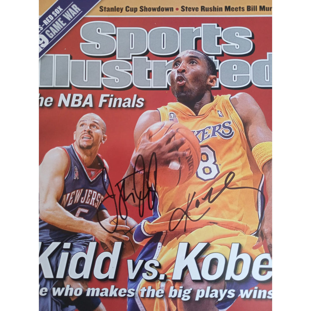 Kobe Bryant and Jason Kidd full Sports Illustrated in mint condition signed with proof