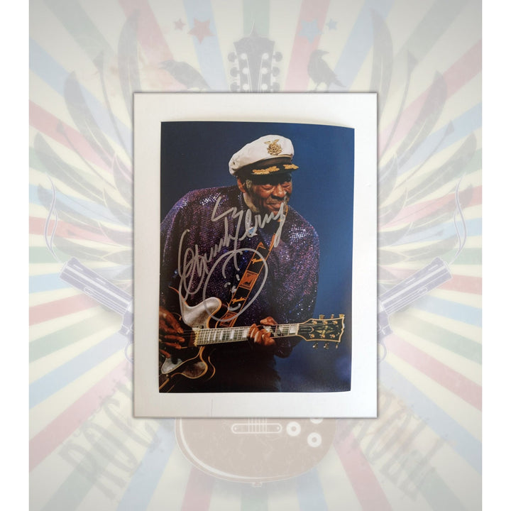 Chuck Berry 5 x 7 photo signed with proof