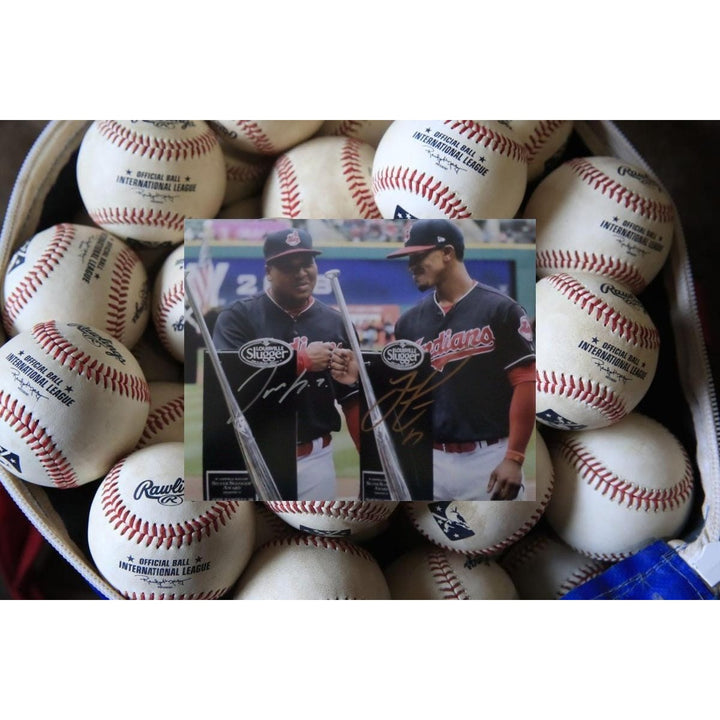 Jose Ramirez and Francisco Lindor 8 x 10 signed photo