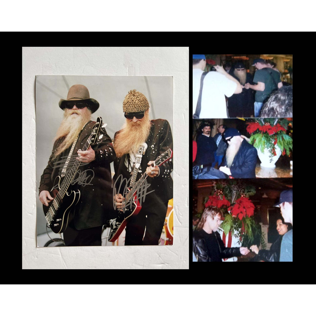 ZZ Top Billy Gibbons and Dusty Hill 8 x 10 photo signed with proof