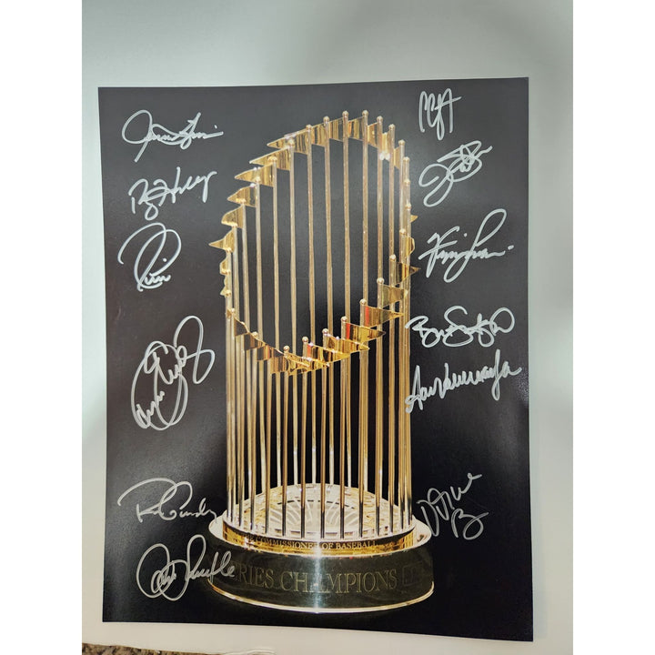 Dennis Eckersley Jim Palmer Fernando Valenzuela Brett saberhagen Tim Lincecum Ron Guidry CC Sabathia World Series winning pitchers 11x17 pho