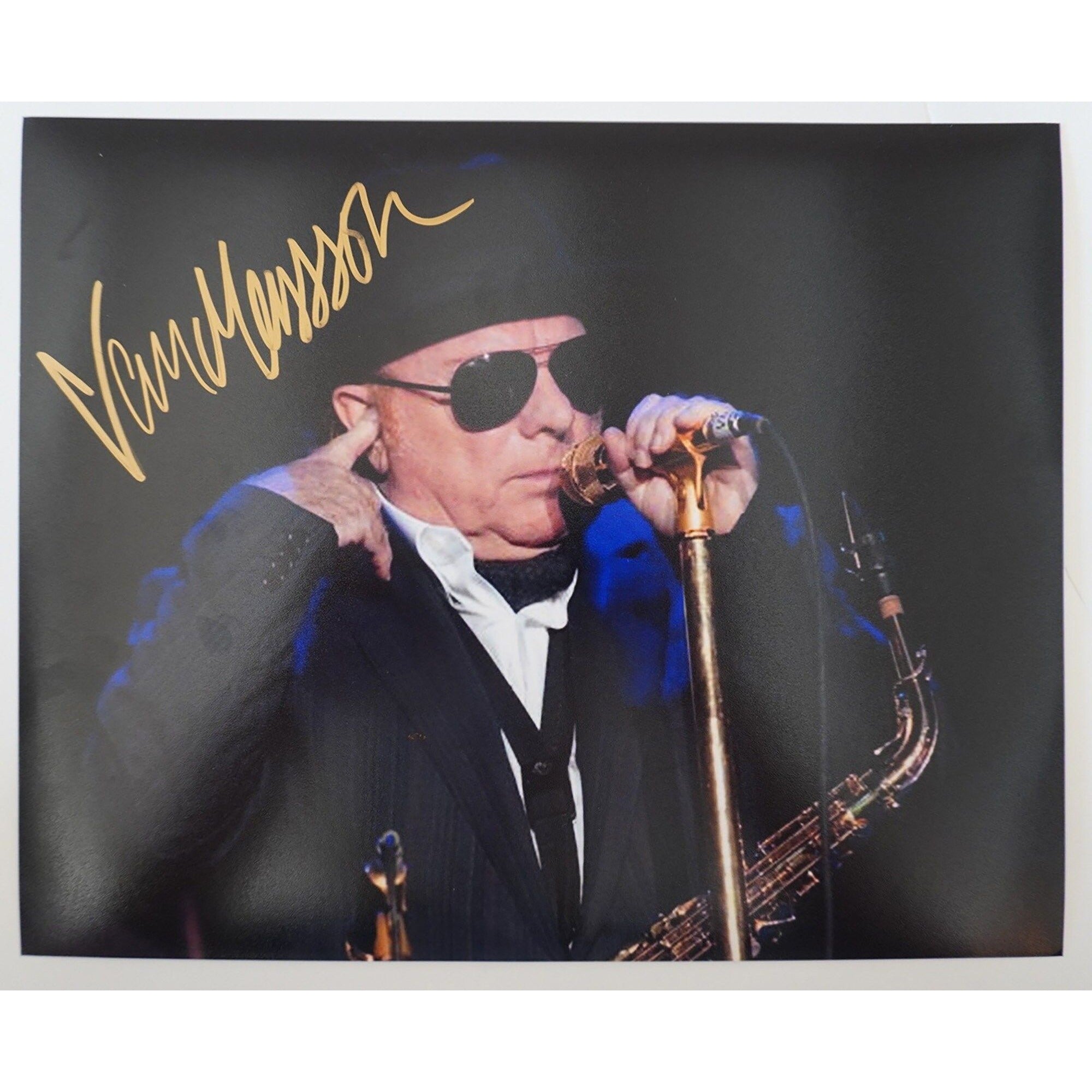 Van Morrison 8 by 10 signed photo with proof