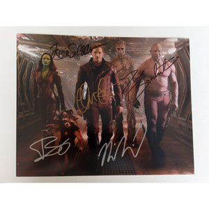 Guardians 8 x 10 Bradley Cooper, Chris Pratt, Daniel Bautista, Vin Diesel, Zoe Saldana 8 by 10 signed photo with proof