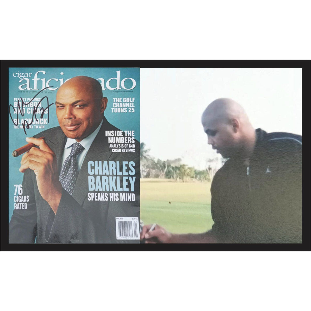 Charles Barkley Cigar Aficionado magazine cover signed