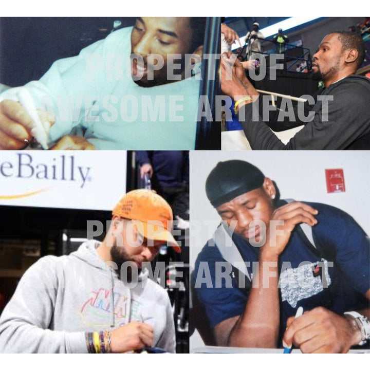 Kobe Bryant LeBron James Deron Williams Kevin Durant 11 by 14 USA photo signed with proof - Awesome Artifacts 