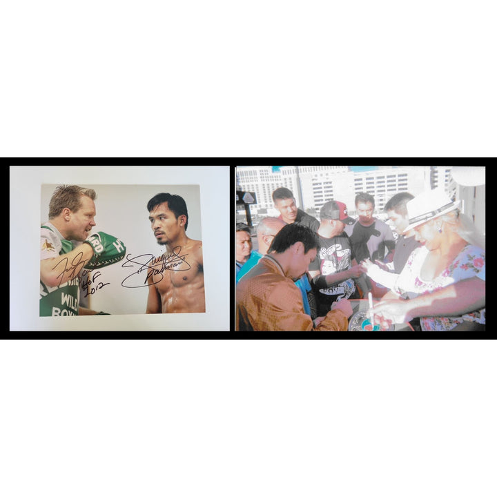 Freddie Roach and Manny Pacquiao 8 x 10 photo signed with proof