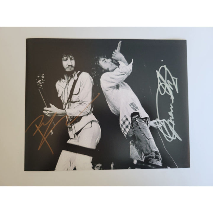 The Who Pete Townshend Roger Daltrey 8x10 photo sign with proof