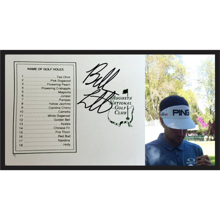 Bubba Watson Masters Golf scorecard signed with proof