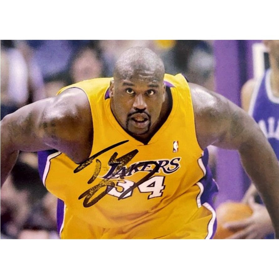 Shaquille O'Neal Los Angeles Lakers 5 x 7 photo signed with proof