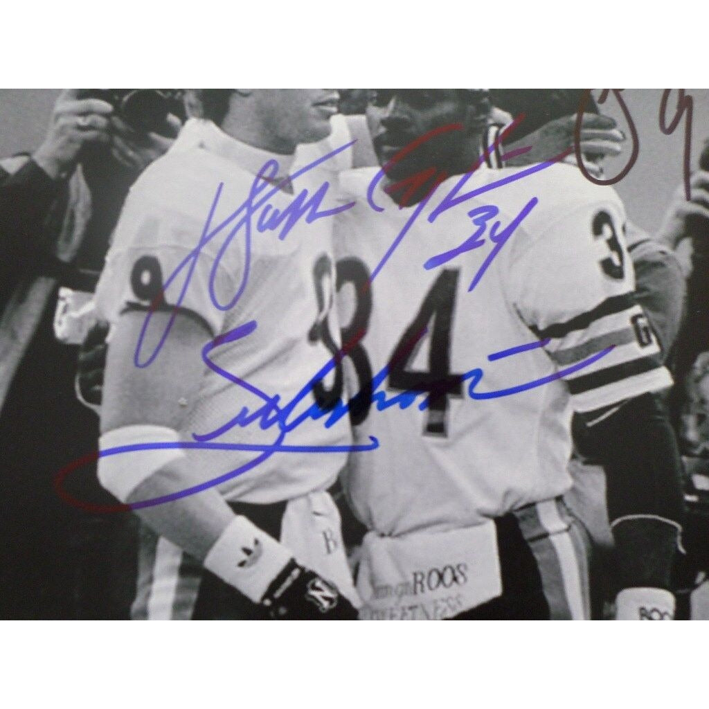 Walter Payton and Jim McMahon 8 by 10 signed photo