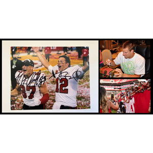 Tom Brady and Rob Gronkowski Tampa Bay Buccaneers 8x10 photo signed with proof