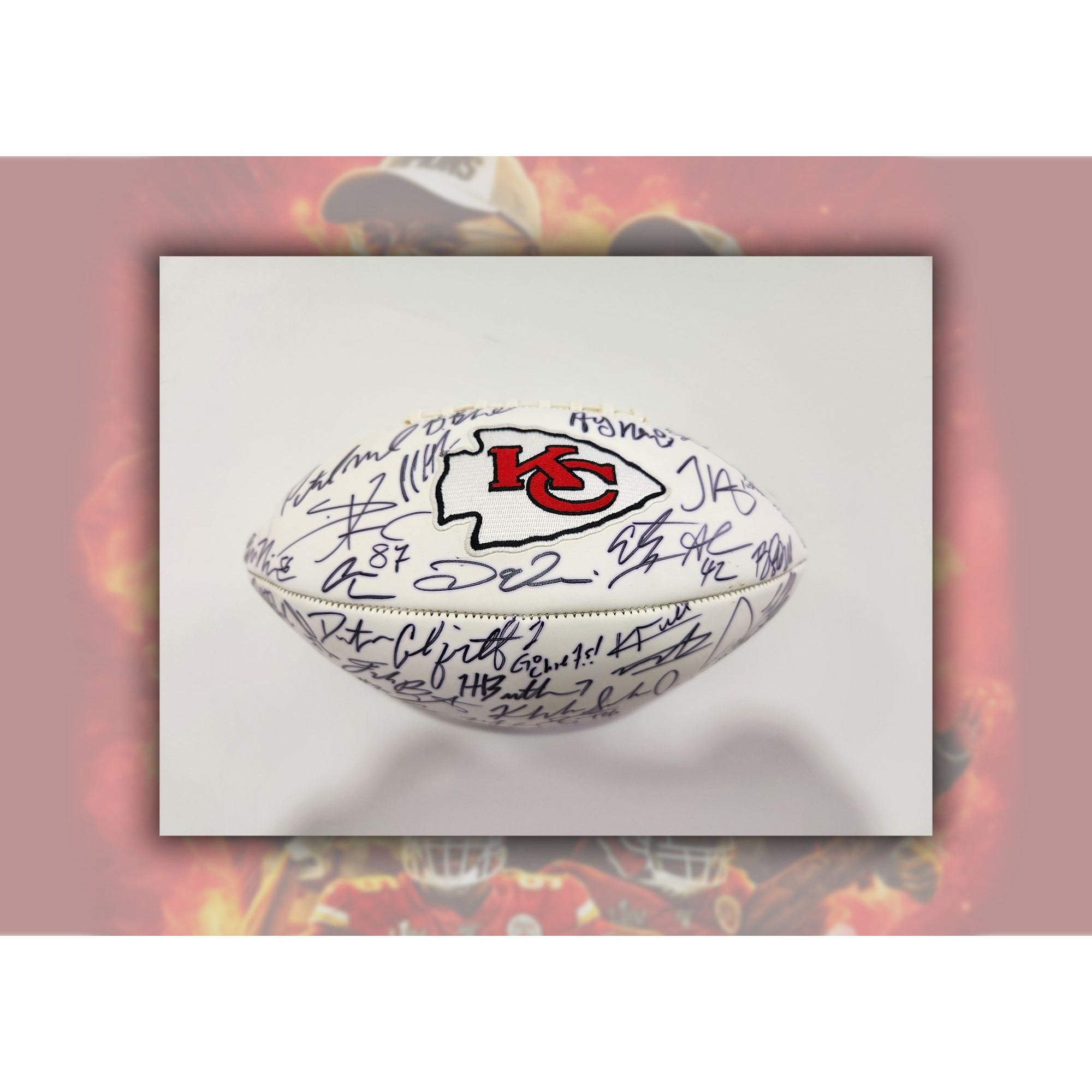 Awesome Artifacts Patrick Mahomes Andy Reid Travis Kelce 2022-23 Kansas City Chiefs Authentic Patrick Mahomes Jersey Signed with Proof by Awesome Artifact