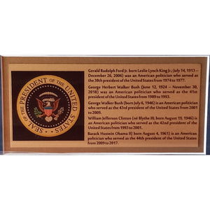 George W. Bush, George H W Bush, Barack Obama , Bill Clinton, Jimmy Carter signed and framed 30x25 with proof